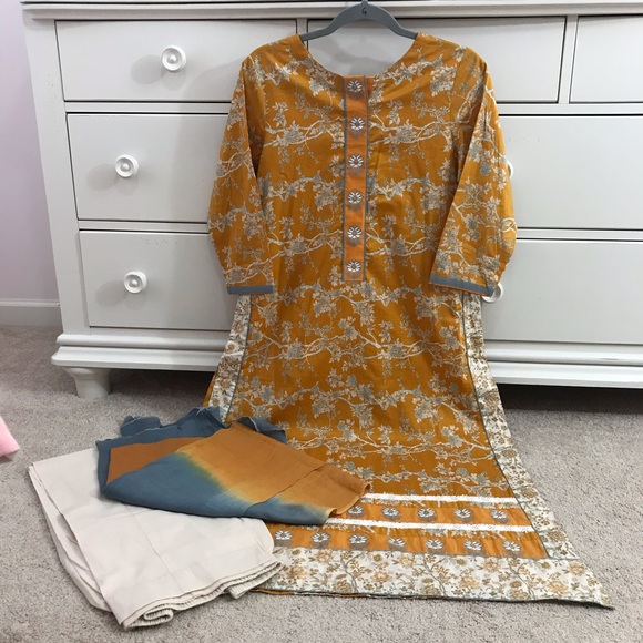 junaid jamshed Dresses & Skirts - Pakistani Junaid jamshed 3pcs cotton outfit